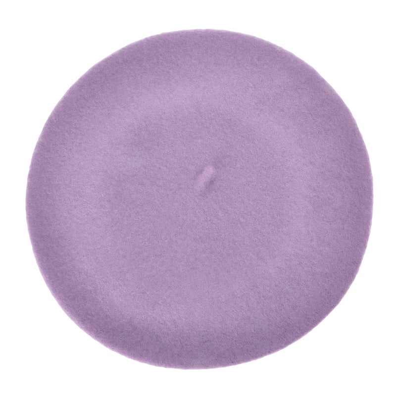 ZLYC Wool Beret Hat Classic Solid Color French Beret for Women (Lavender) - Image 5